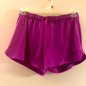 Purple Nike exercise dri-fit shorts size medium